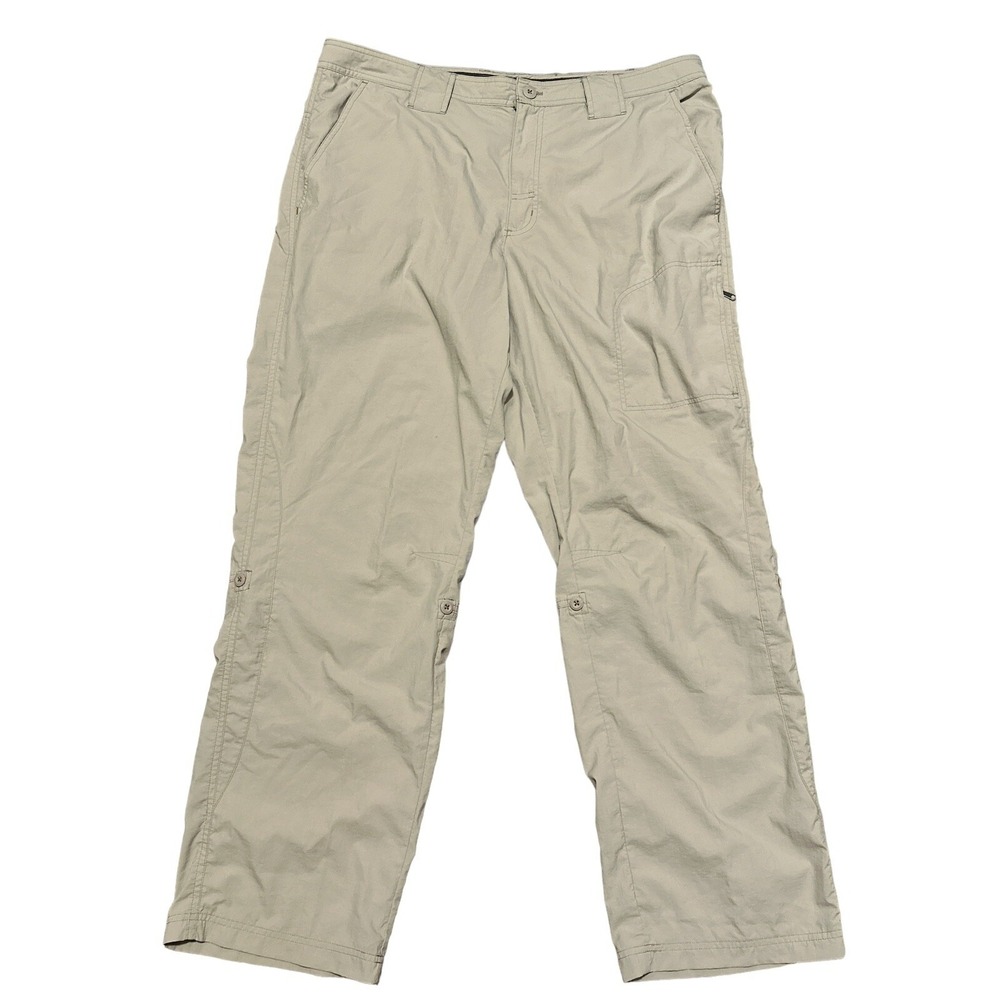 Columbia Mens Field Gear Omni Shield Pants Size 38x32 Beige Roll Up Pants